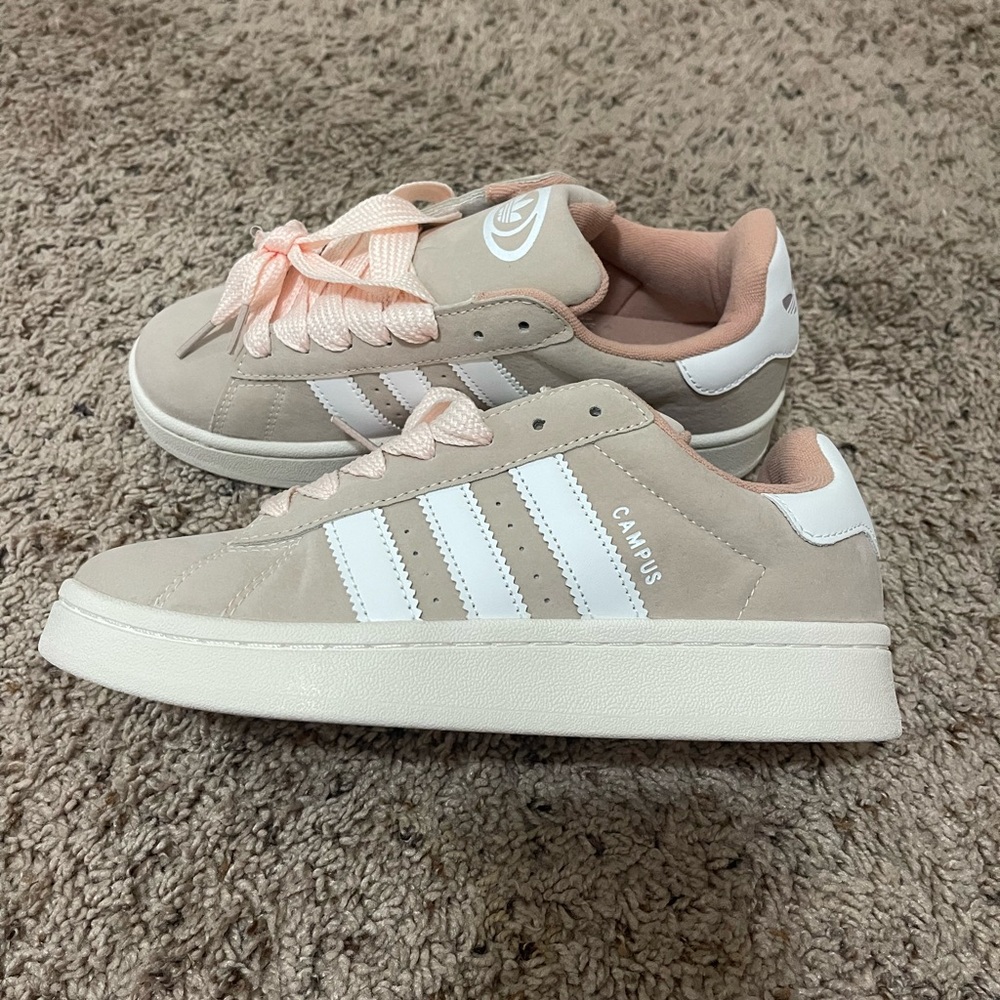 Adidas Campus Women's Sneakers - Tan and White